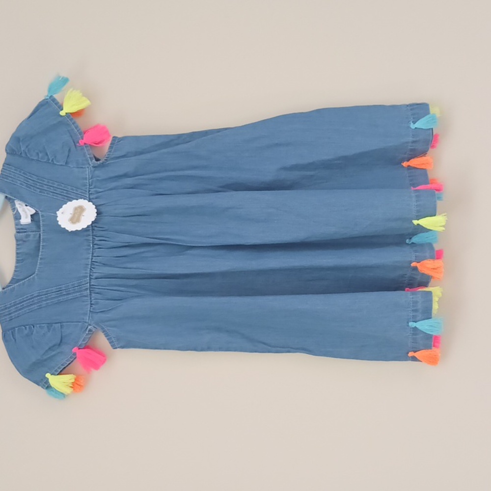 NWT Mudpie chambray tassel dress